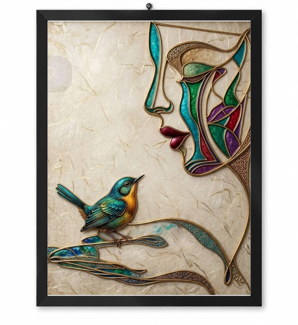 Affiche Bonjour l'oiseau par ALAOUI youssef – OUBELLE