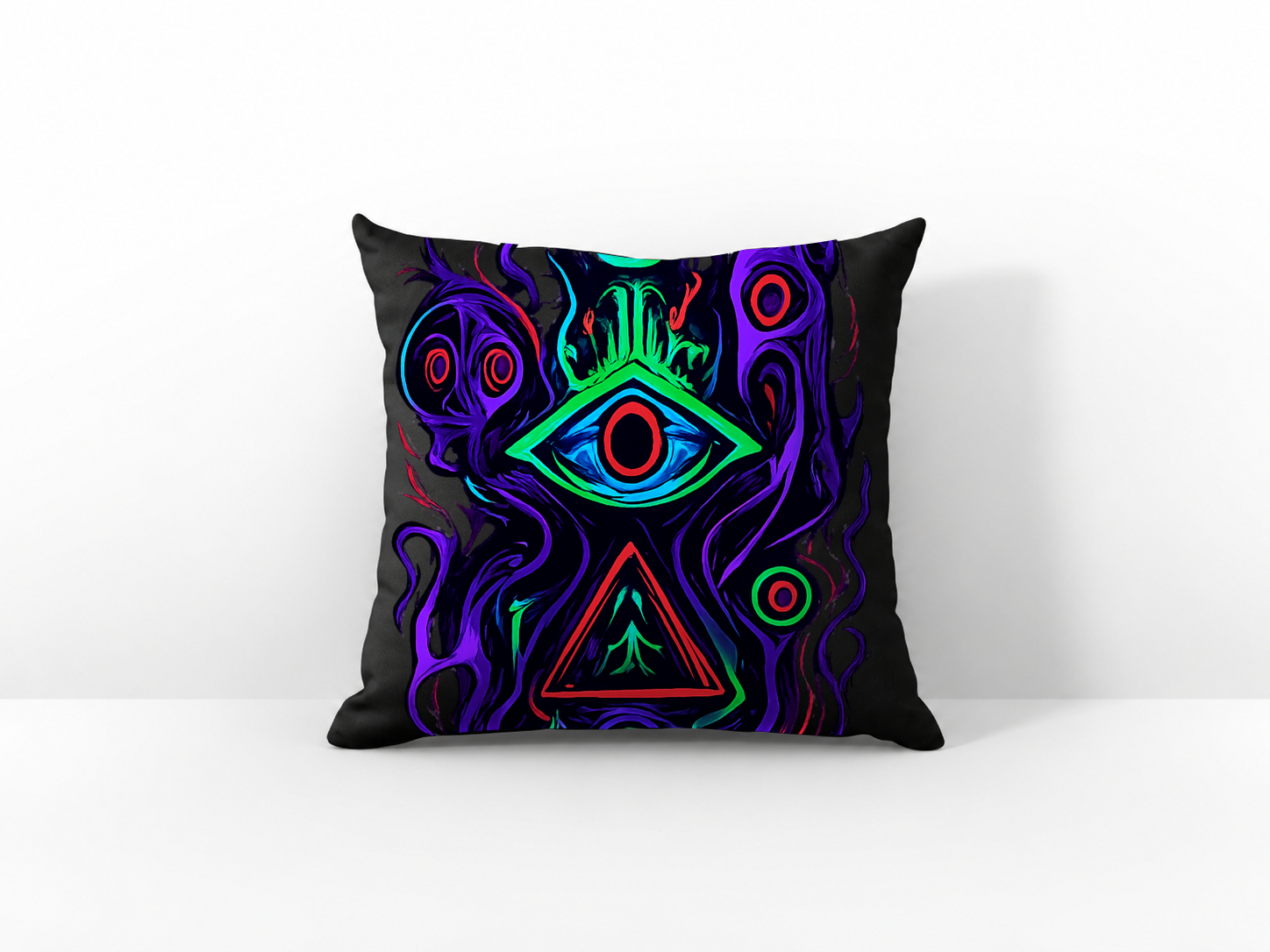 Psychedelic Eye Pyramid Trippy Cosmic Art