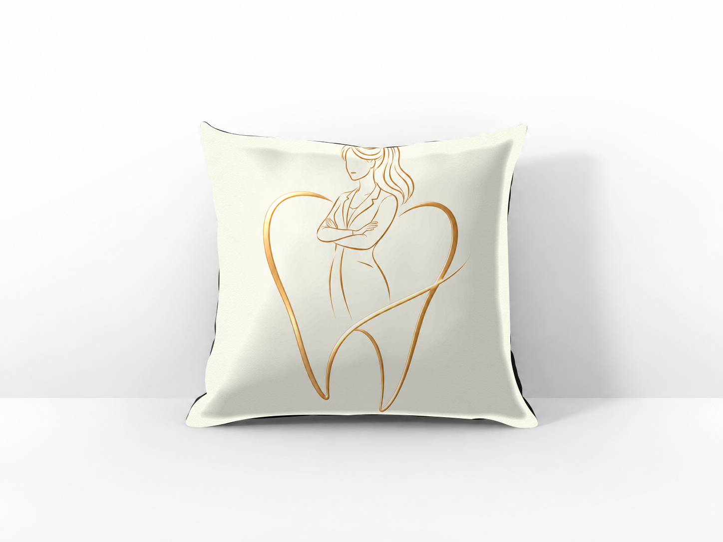 Coussin Dentiste Élégante au Cœur Doré par abdier – OUBELLE