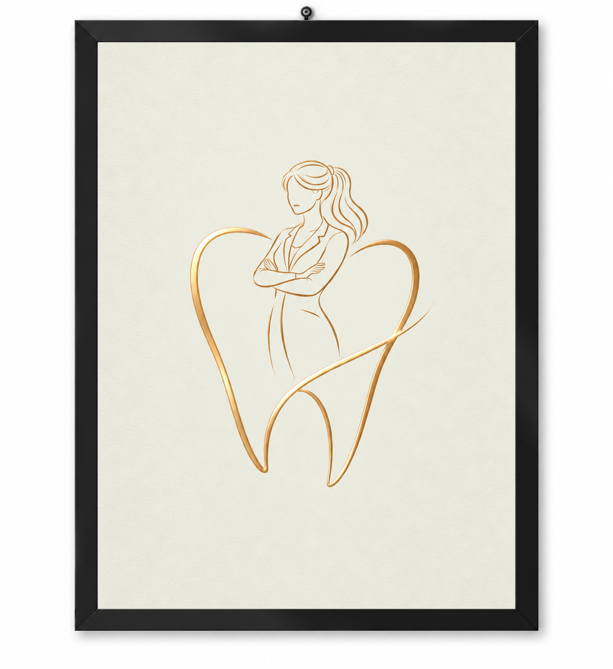 Affiche Dentiste Élégante au Cœur Doré par abdier – OUBELLE