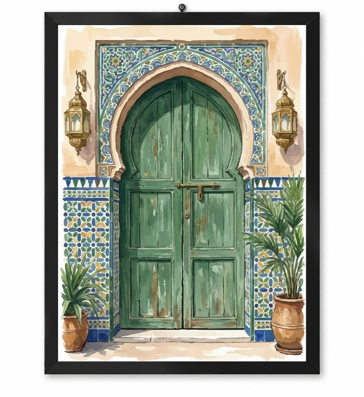 Moroccan Green Door